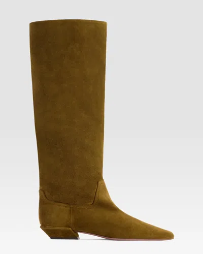 Paris Texas Suede Boot In Brown