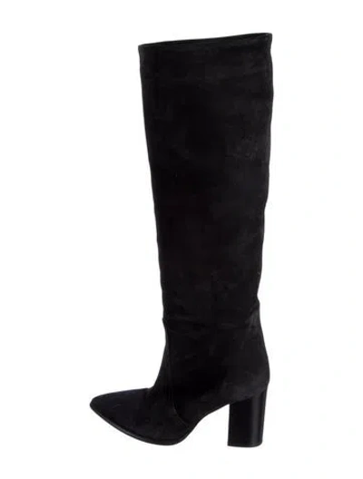 Pre-owned Paris Texas Suede Boots In Black