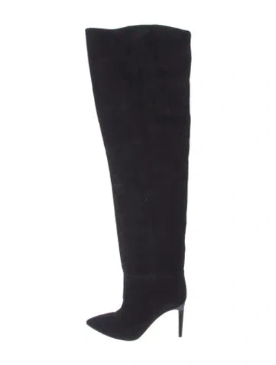 Pre-owned Paris Texas Suede Boots In Black