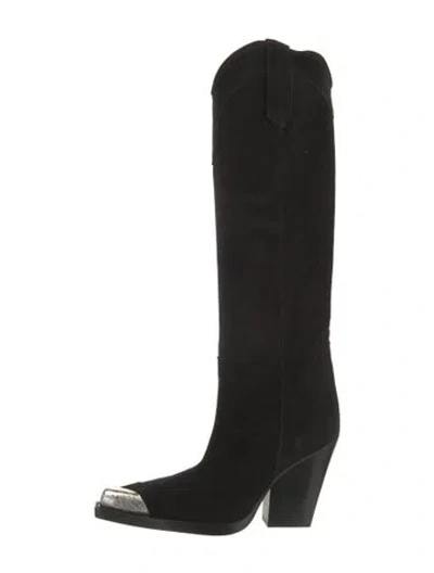 Pre-owned Paris Texas Suede Boots In Black