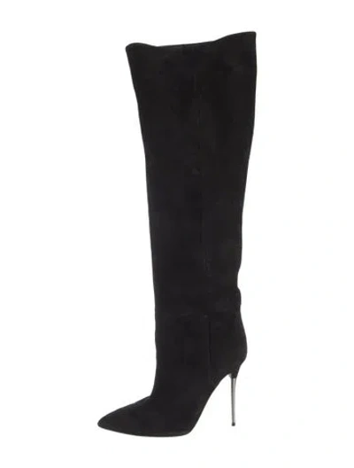Pre-owned Paris Texas Suede Boots In Black