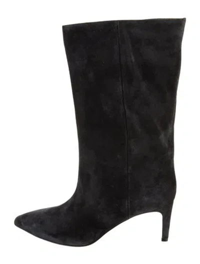 Pre-owned Paris Texas Suede Boots In Black