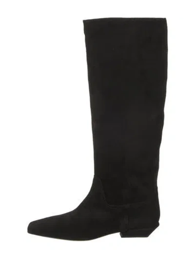 Pre-owned Paris Texas Suede Boots In Black