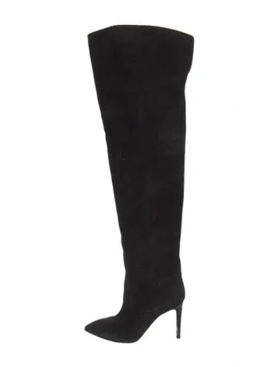 Pre-owned Paris Texas Suede Boots In Black