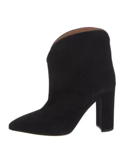 Pre-owned Paris Texas Suede Boots In Black