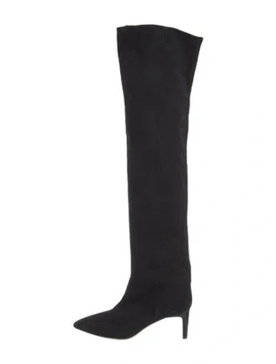 Pre-owned Paris Texas Suede Boots In Black