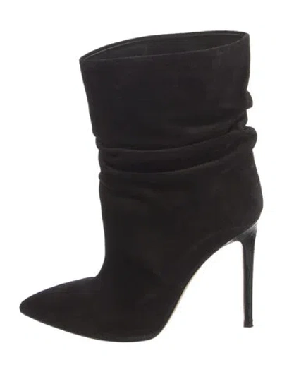 Pre-owned Paris Texas Suede Boots In Black