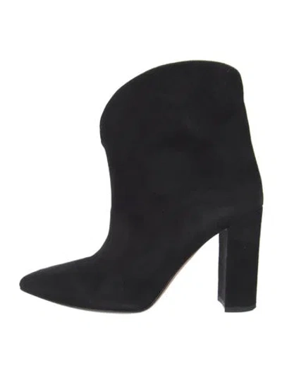 Pre-owned Paris Texas Suede Boots In Black
