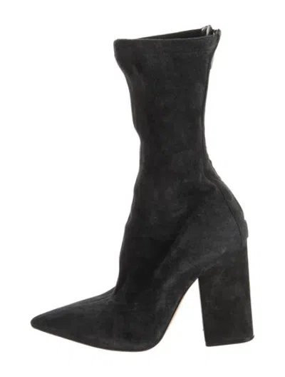 Pre-owned Paris Texas Suede Boots In Black