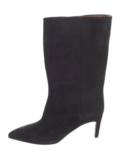Pre-owned Paris Texas Suede Boots In Black/blue