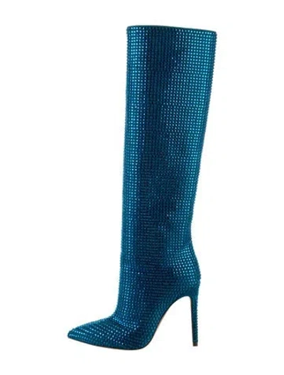 Pre-owned Paris Texas Suede Boots In Blue