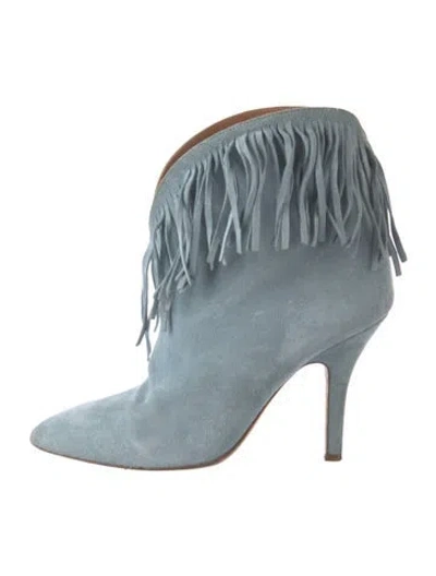 Pre-owned Paris Texas Suede Boots In Blue