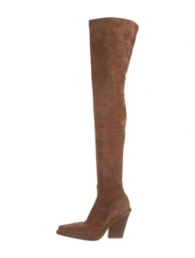 Pre-owned Paris Texas Suede Boots In Brown