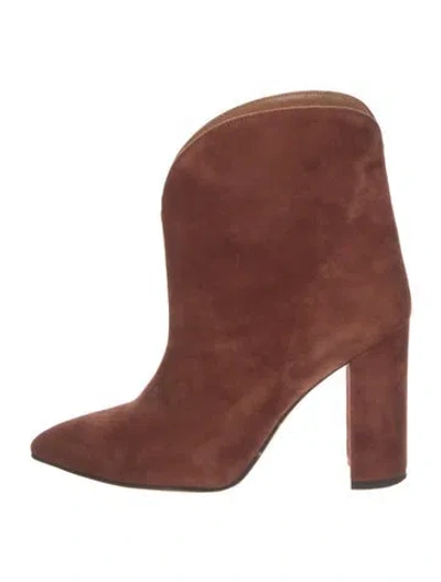 Pre-owned Paris Texas Suede Boots In Brown
