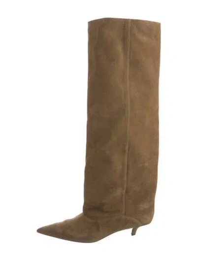 Pre-owned Paris Texas Suede Boots In Brown