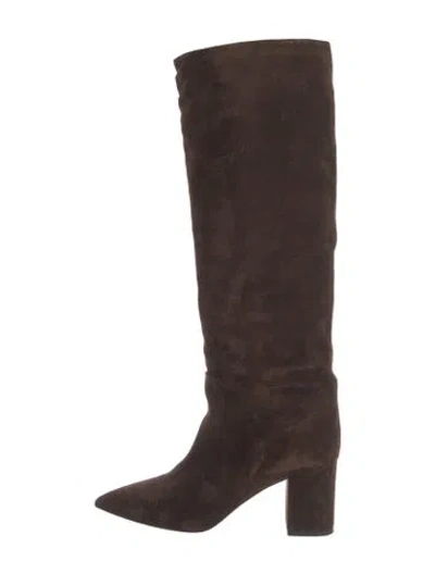 Pre-owned Paris Texas Suede Boots In Brown