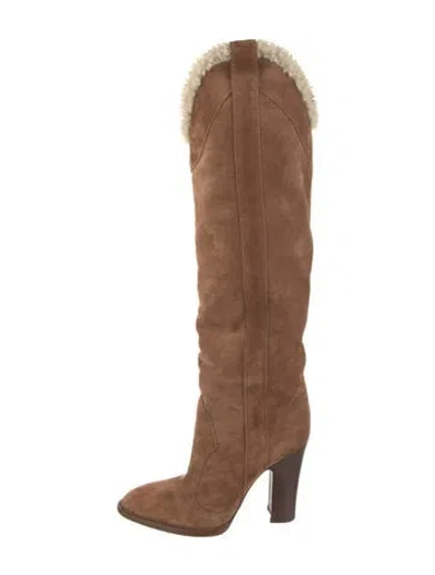 Pre-owned Paris Texas Suede Boots In Brown