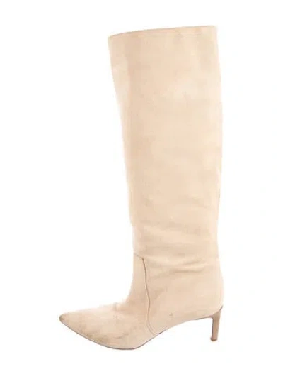 Pre-owned Paris Texas Suede Boots In Neutral