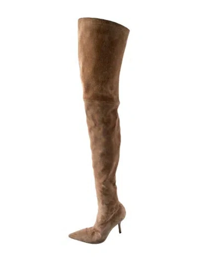 Pre-owned Paris Texas Suede Boots In Neutral