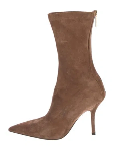 Pre-owned Paris Texas Suede Boots In Neutral