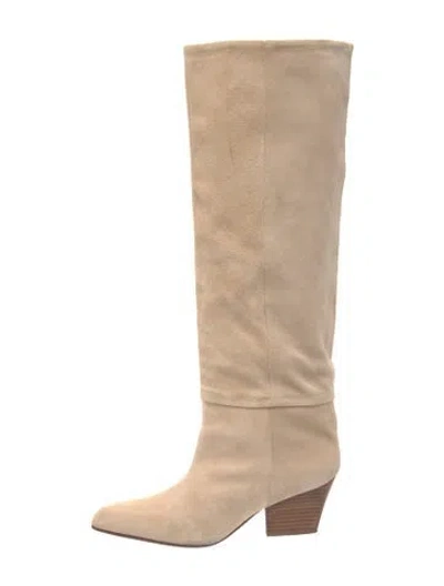 Pre-owned Paris Texas Suede Boots In Neutrals