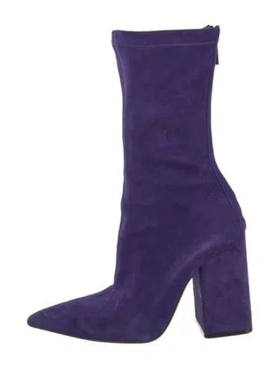 Pre-owned Paris Texas Suede Boots In Purple