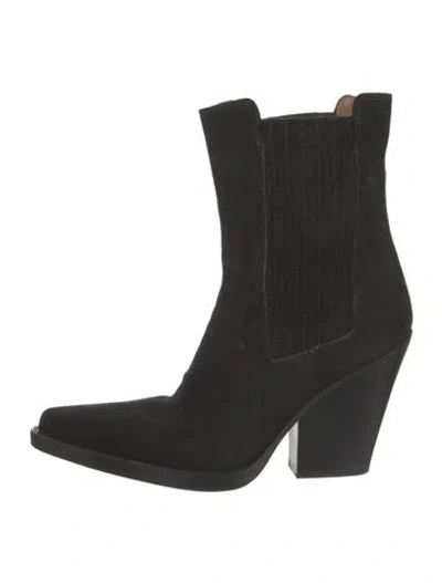 Pre-owned Paris Texas Suede Chelsea Boots In Black