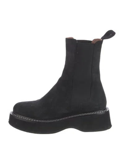 Pre-owned Paris Texas Suede Chelsea Boots In Black
