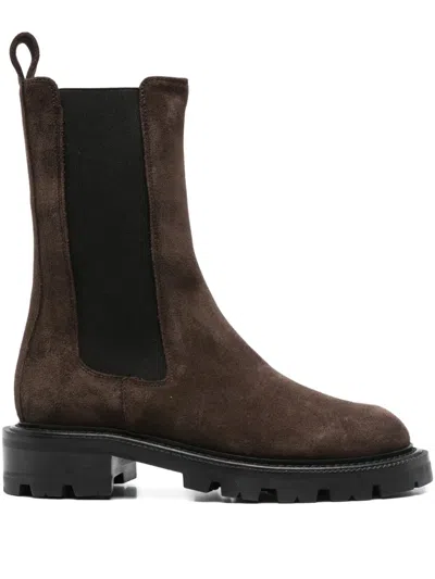 Paris Texas Suede Chelsea Boots In Brown
