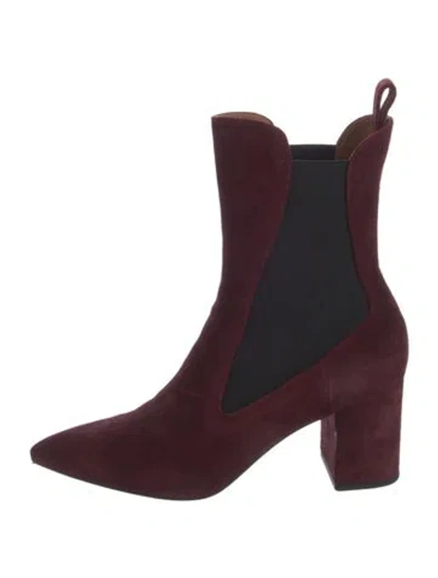 Pre-owned Paris Texas Suede Chelsea Boots In Burgundy