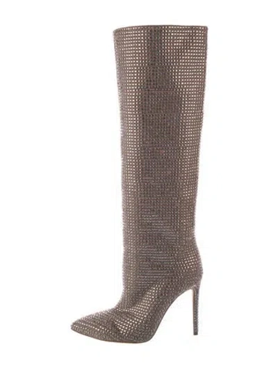 Pre-owned Paris Texas Suede Crystal Embellishments Boots