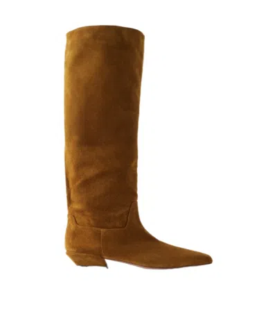 Paris Texas Bettina 25 Suede Knee Boots In Brown