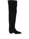Paris Texas Suede Knee-high Boots In Black