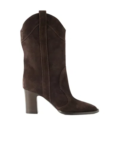 Paris Texas Lavinia 75 Suede Knee-boots In Brown