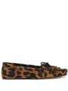 Paris Texas Leopard Print Suede Loafers In Brown