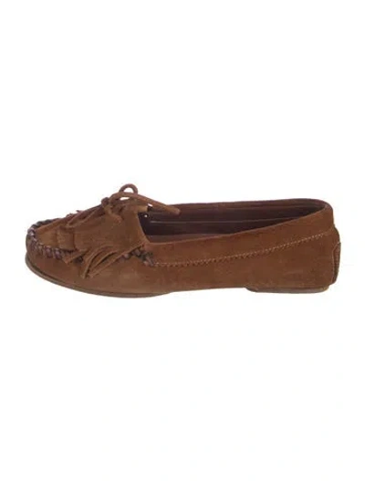 Pre-owned Paris Texas Suede Moccasins In Brown