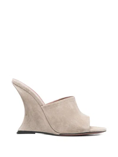 Paris Texas Suede Mules In Neutral
