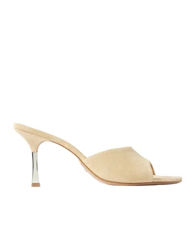 Paris Texas Suede Mules In Neutral