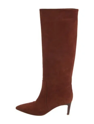 Pre-owned Paris Texas Suede Riding Boots In Brown