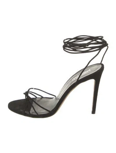 Pre-owned Paris Texas Suede Sandals In Black