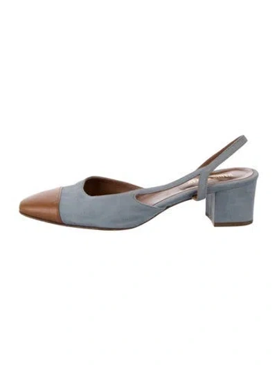Pre-owned Paris Texas Suede Slingback Pumps In Blue