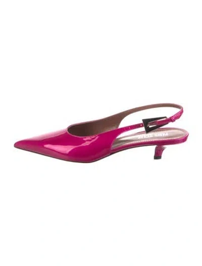 Pre-owned Paris Texas Suede Slingback Pumps W/ Tags In Pink