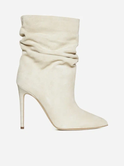 Paris Texas Suede Slouchy Boots In Angora