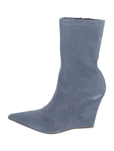 Pre-owned Paris Texas Suede Sock Boots In Blue
