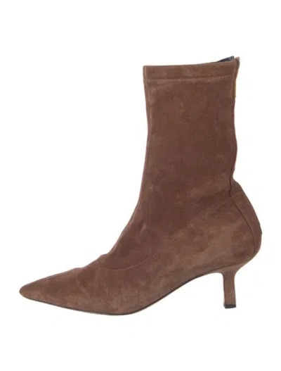 Pre-owned Paris Texas Suede Sock Boots In Brown