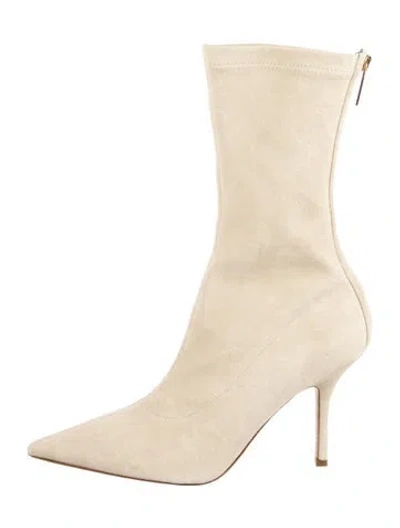 Pre-owned Paris Texas Suede Sock Boots In Neutral
