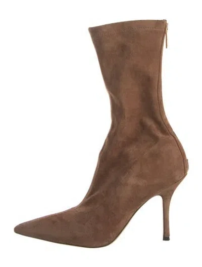 Pre-owned Paris Texas Suede Sock Boots In Neutrals