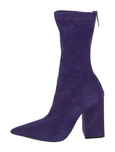 Pre-owned Paris Texas Suede Sock Boots In Purple