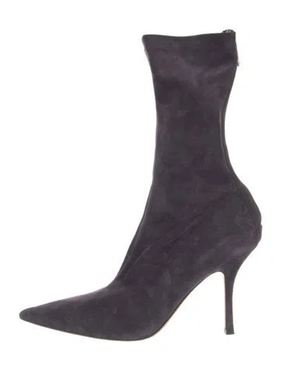 Pre-owned Paris Texas Suede Sock Boots In Purple