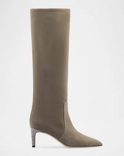 Paris Texas Suede Stiletto Knee-high Boots